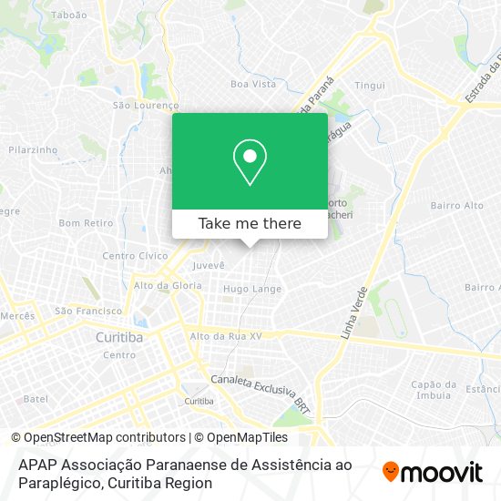 APAP Associação Paranaense de Assistência ao Paraplégico map