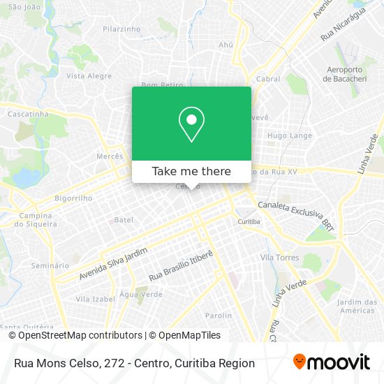 Rua Mons Celso, 272 - Centro map