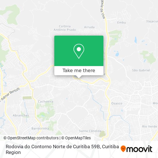 Mapa Rodovia do Contorno Norte de Curitiba 59B