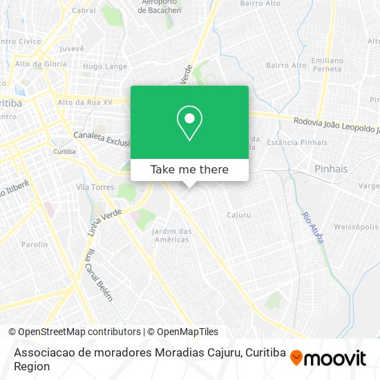 Mapa Associacao de moradores Moradias Cajuru