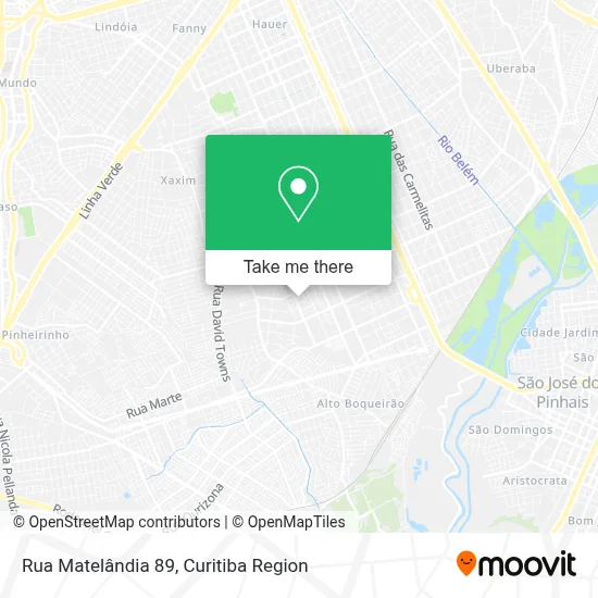 Rua Matelândia 89 map
