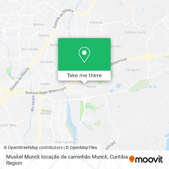 Muskel Munck locação de caminhão Munck map