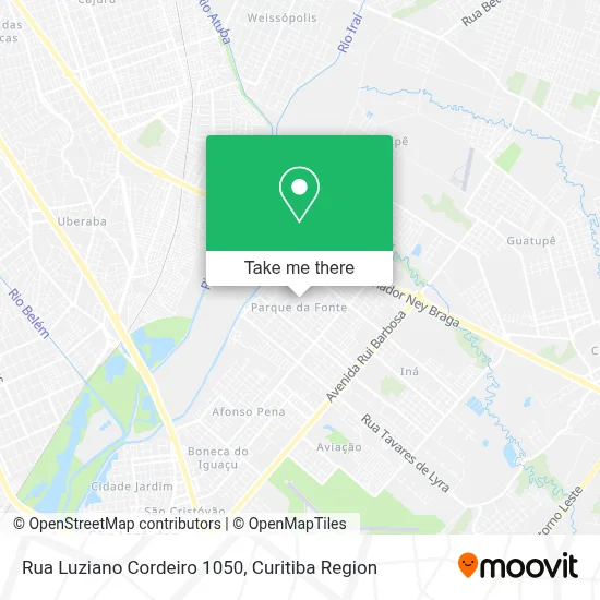 Rua Luziano Cordeiro 1050 map