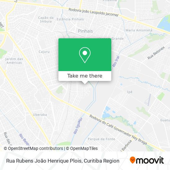 Mapa Rua Rubens João Henrique Plois