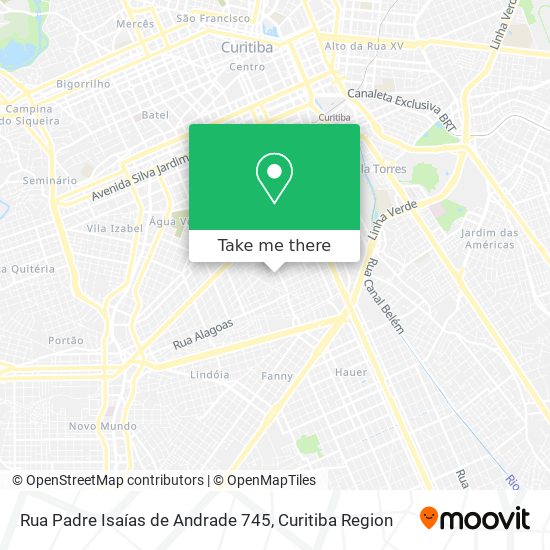 Rua Padre Isaías de Andrade 745 map