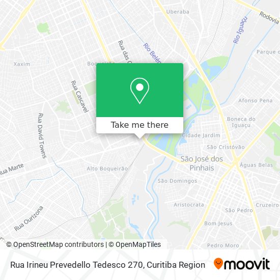 Rua Irineu Prevedello Tedesco 270 map
