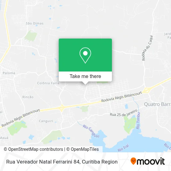 Rua Vereador Natal Ferrarini 84 map