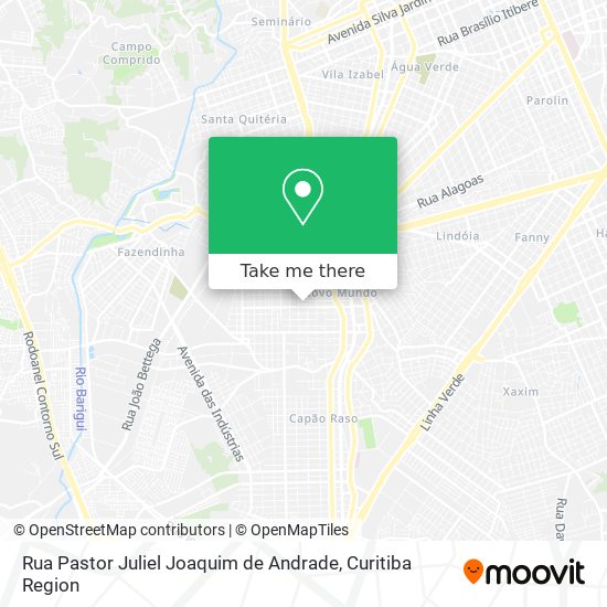 Rua Pastor Juliel Joaquim de Andrade map