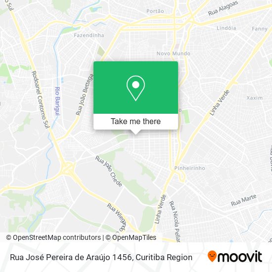 Rua José Pereira de Araújo 1456 map