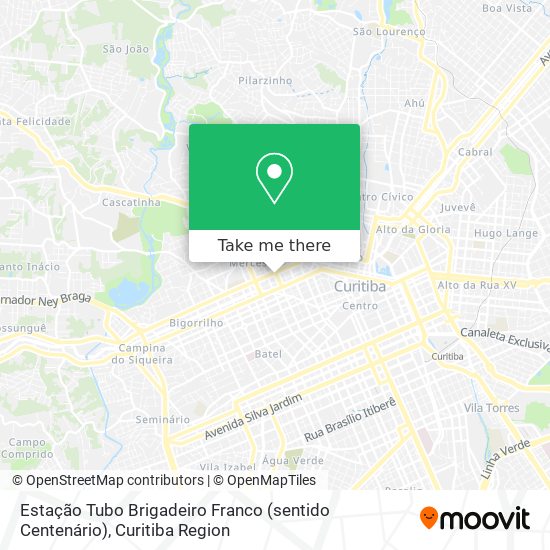 Estação Tubo Brigadeiro Franco (sentido Centenário) map