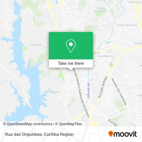 Rua das Orquídeas map