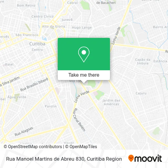 Rua Manoel Martins de Abreu 830 map