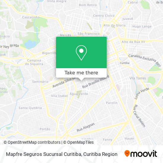 Mapfre Seguros Sucursal Curitiba map