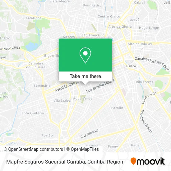 Mapa Mapfre Seguros Sucursal Curitiba