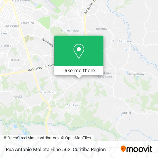 Mapa Rua Antônio Molleta Filho 562