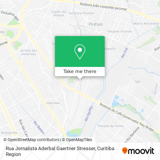 Rua Jornalista Aderbal Gaertner Stresser map