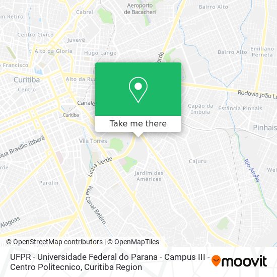 UFPR - Universidade Federal do Parana - Campus III - Centro Politecnico map