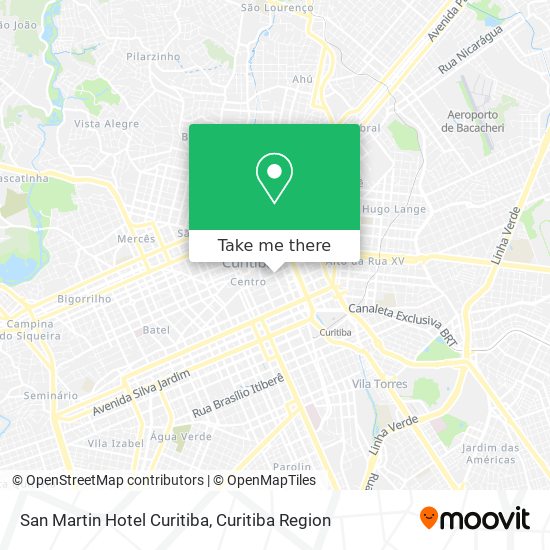 Mapa San Martin Hotel Curitiba