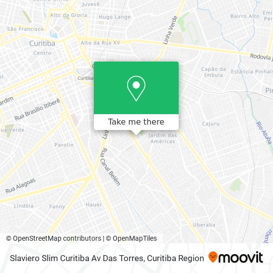 Mapa Slaviero Slim Curitiba Av Das Torres