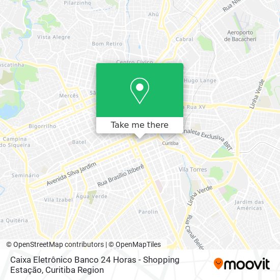 Mapa Caixa Eletrônico Banco 24 Horas - Shopping Estação