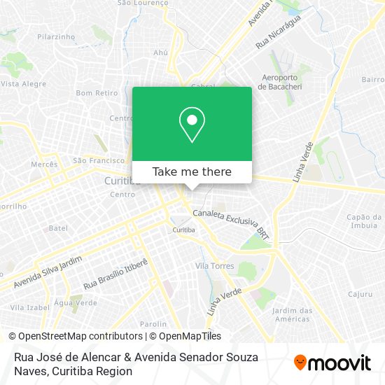 Mapa Rua José de Alencar & Avenida Senador Souza Naves