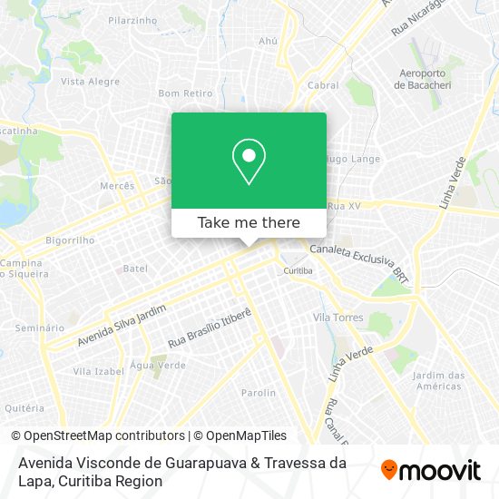 Avenida Visconde de Guarapuava & Travessa da Lapa map