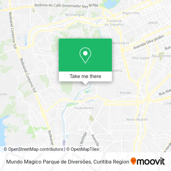 Mundo Magico Parque de Diversões map