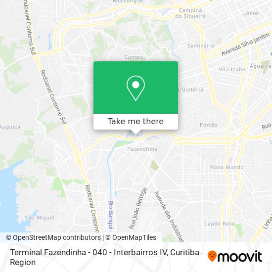 Terminal Fazendinha - 040 - Interbairros IV map