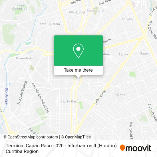 Terminal Capão Raso - 020 - Interbairros II (Horário) map