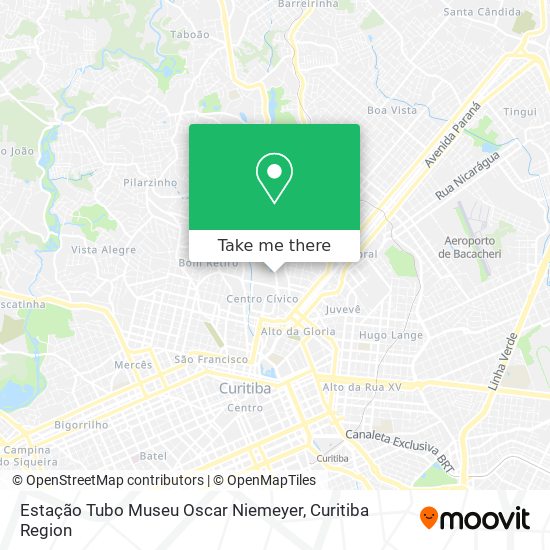 Mapa Estação Tubo Museu Oscar Niemeyer