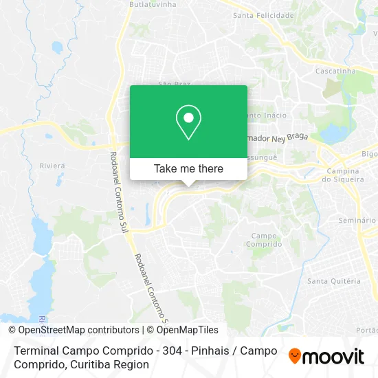 Mapa Terminal Campo Comprido - 304 - Pinhais / Campo Comprido
