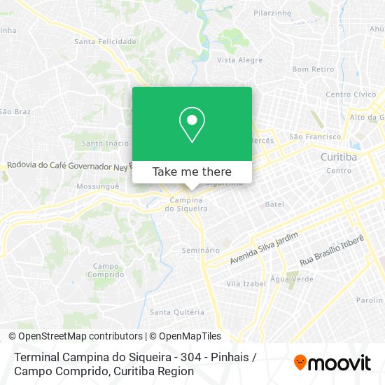 Terminal Campina do Siqueira - 304 - Pinhais / Campo Comprido map