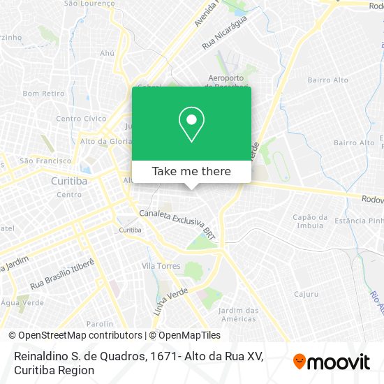 Reinaldino S. de Quadros, 1671- Alto da Rua XV map