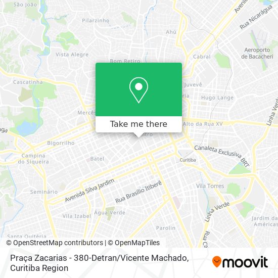 Mapa Praça Zacarias - 380-Detran / Vicente Machado