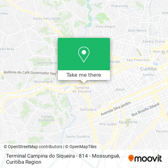 Terminal Campina do Siqueira - 814 - Mossunguê map