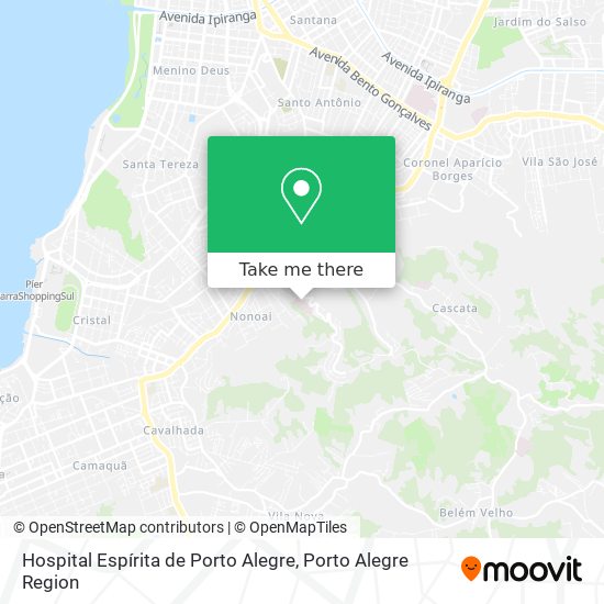 Mapa Hospital Espírita de Porto Alegre