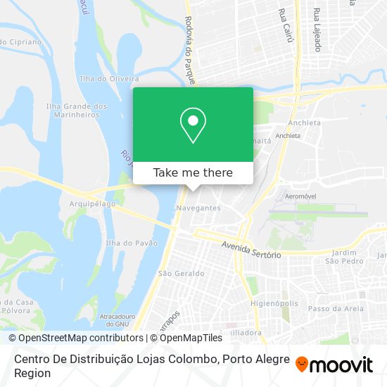 Mapa Centro De Distribuição Lojas Colombo