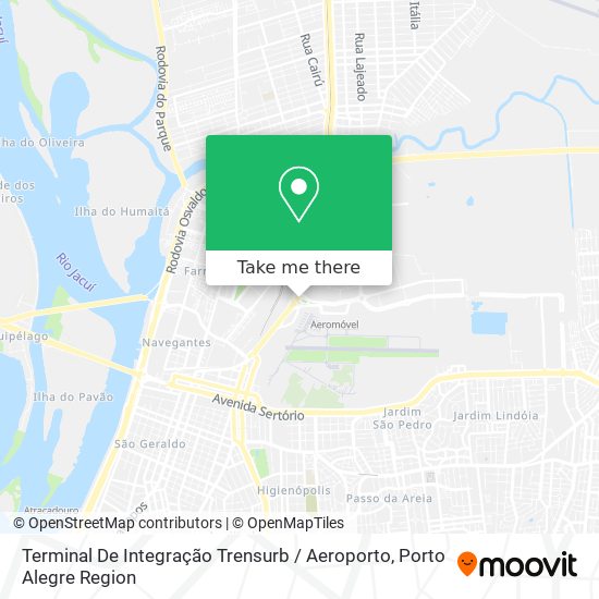 Mapa Terminal De Integração Trensurb / Aeroporto