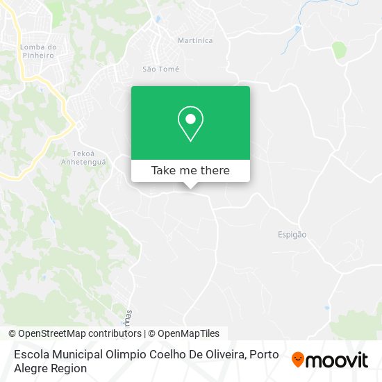 Mapa Escola Municipal Olimpio Coelho De Oliveira