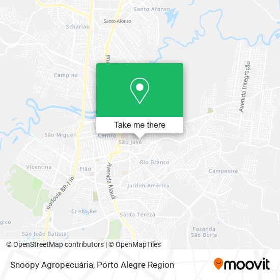 Snoopy Agropecuária map