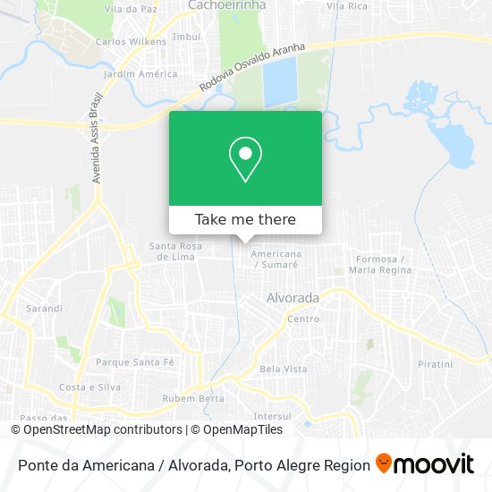 Ponte da Americana / Alvorada map