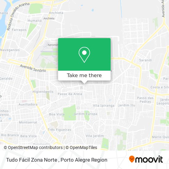 Tudo Fácil Zona Norte map