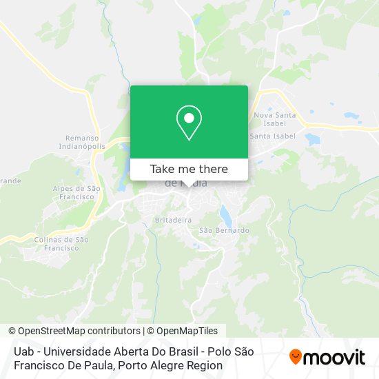 Mapa Uab - Universidade Aberta Do Brasil - Polo São Francisco De Paula