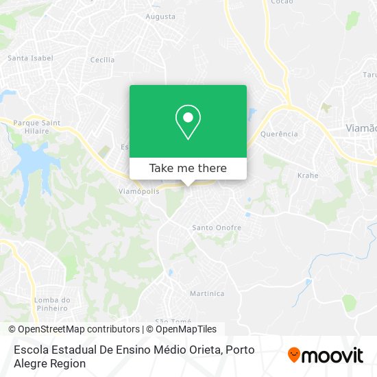 Mapa Escola Estadual De Ensino Médio Orieta