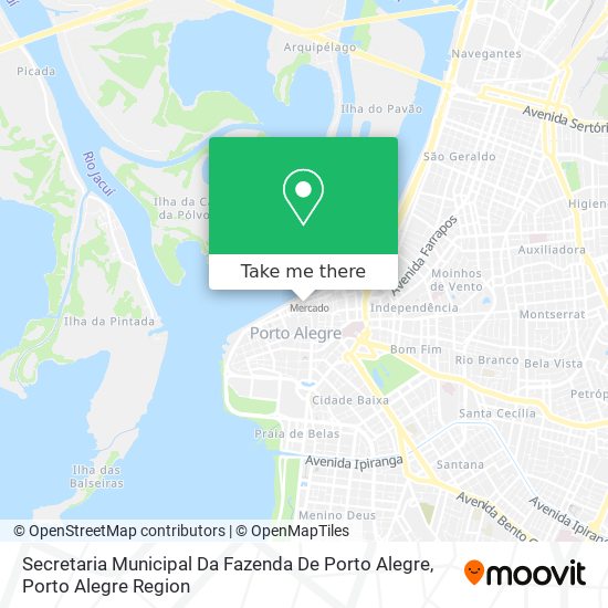 Mapa Secretaria Municipal Da Fazenda  De Porto Alegre