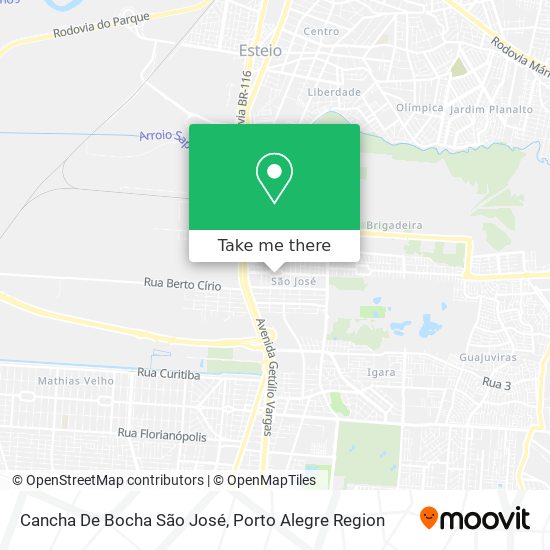 Cancha De Bocha São José map