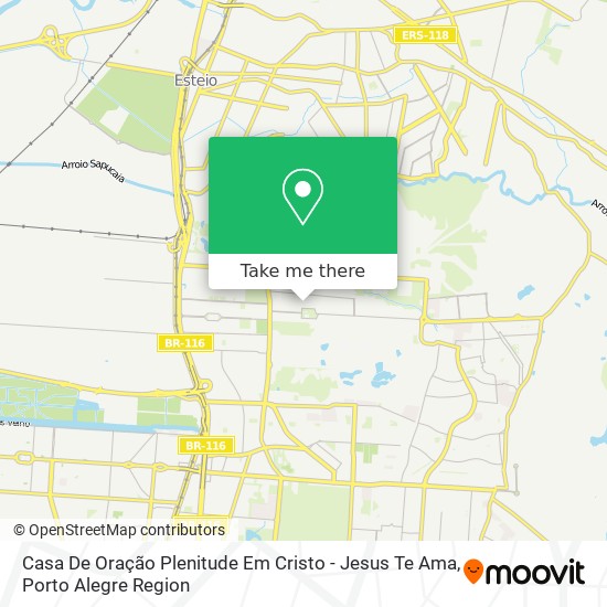 Casa De Oração Plenitude Em Cristo - Jesus Te Ama map