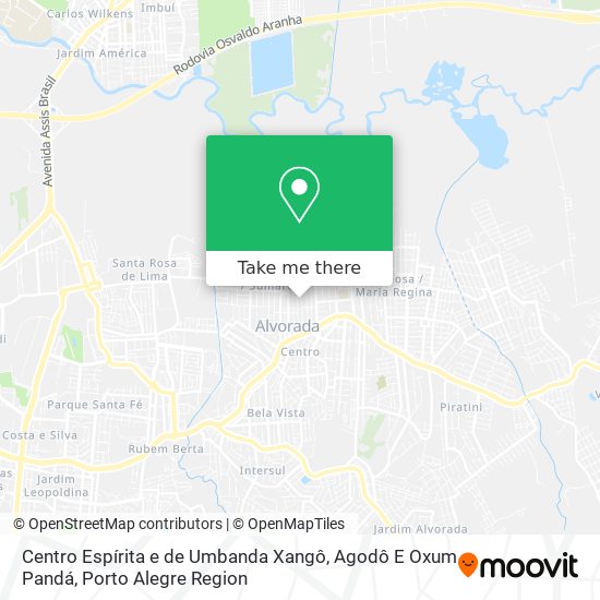 Centro Espírita e de Umbanda Xangô, Agodô E Oxum Pandá map