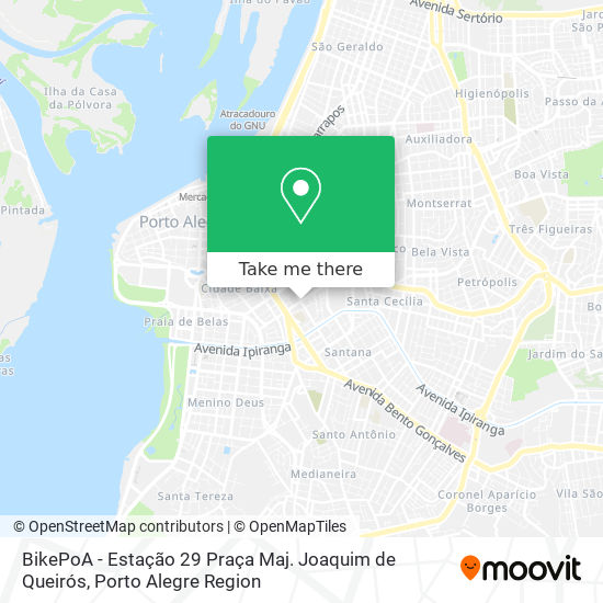 BikePoA - Estação 29 Praça Maj. Joaquim de Queirós map
