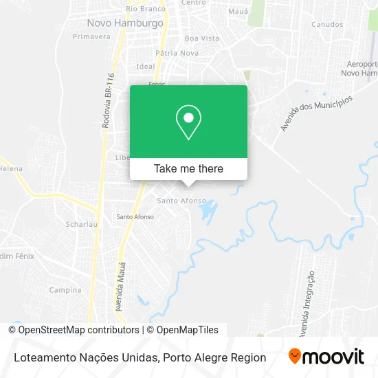 Loteamento Nações Unidas map